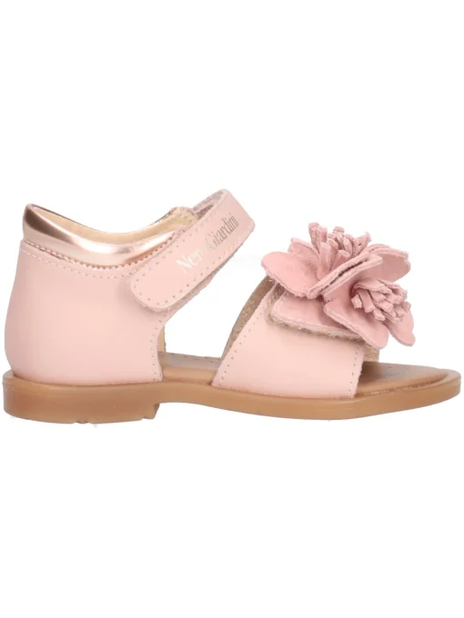 Sandalo Nero Giardini primi passi bambina rosa