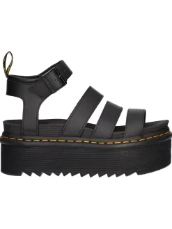 Sandalo platform Dr Martens Blaire Quad da donna nero