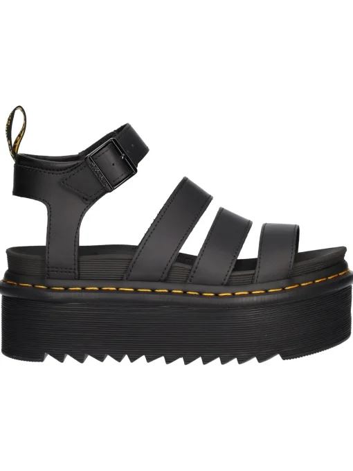 Sandalo platform Dr Martens Blaire Quad da donna nero