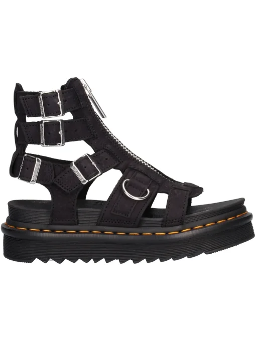 Sandalo platform Dr Martens Olson da donna nero