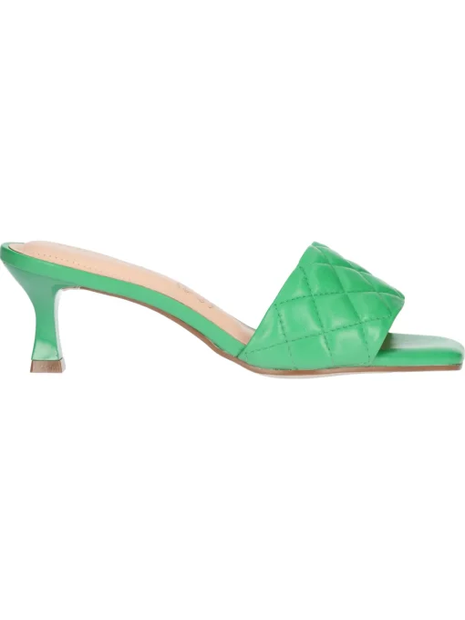 Sandalo tacco basso Capelli Rossi da donna verde