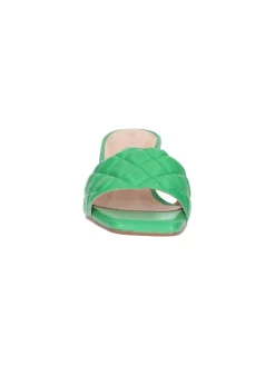 Sandalo tacco basso Capelli Rossi da donna verde