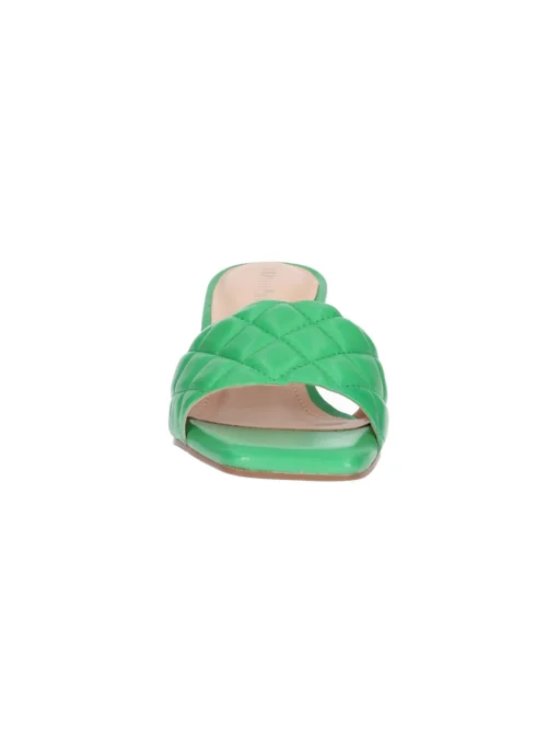 Sandalo tacco basso Capelli Rossi da donna verde