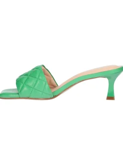 Sandalo tacco basso Capelli Rossi da donna verde