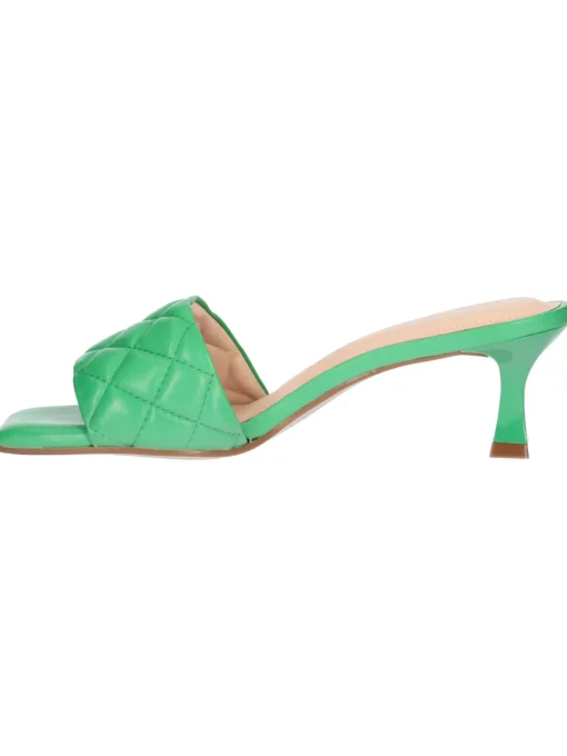 Sandalo tacco basso Capelli Rossi da donna verde