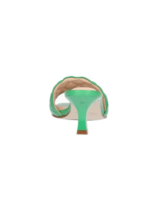 Sandalo tacco basso Capelli Rossi da donna verde