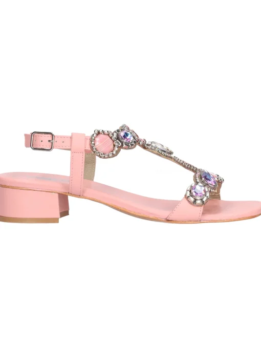 Sandalo tacco basso Melluso Walk da donna rosa