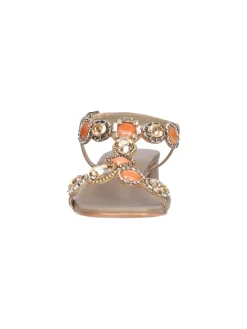 Sandalo tacco basso Melluso Walk da donna marrone