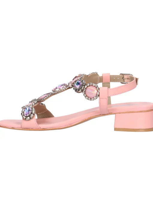 Sandalo tacco basso Melluso Walk da donna rosa