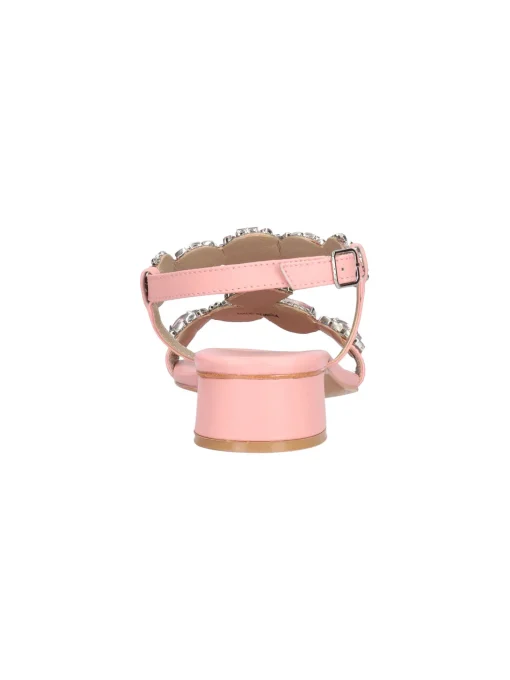 Sandalo tacco basso Melluso Walk da donna rosa