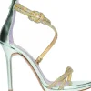 Sandalo tacco fino Albano da donna verde acqua