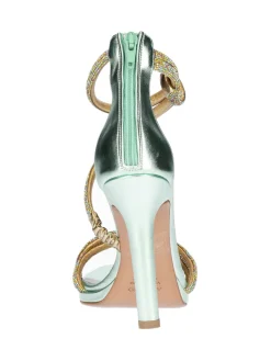 Sandalo tacco fino Albano da donna verde acqua