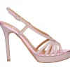 Sandalo tacco fino L'Amour da donna rosa glitter