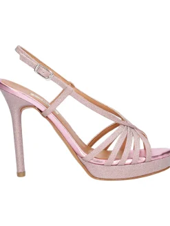 Sandalo tacco fino L'Amour da donna rosa glitter