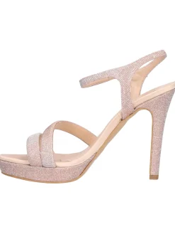 Sandalo tacco fino Melluso da donna cipria glitter