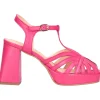 Sandalo tacco largo Albachiara da donna fucsia