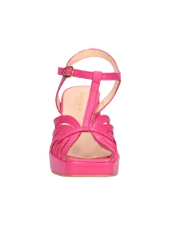 Sandalo tacco largo Albachiara da donna fucsia