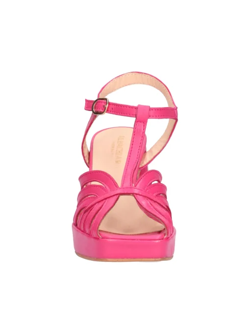 Sandalo tacco largo Albachiara da donna fucsia