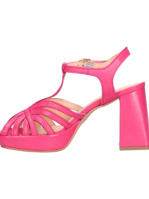 Sandalo tacco largo Albachiara da donna fucsia