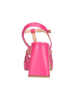 Sandalo tacco largo Albachiara da donna fucsia