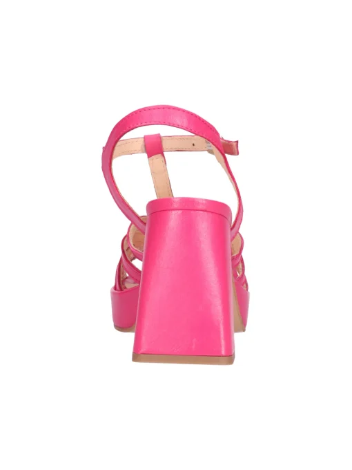 Sandalo tacco largo Albachiara da donna fucsia