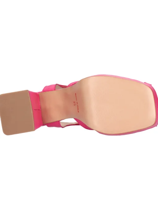 Sandalo tacco largo Albachiara da donna fucsia