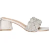 Sandalo tacco largo Alma Blue da donna argento