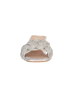 Sandalo tacco largo Alma Blue da donna argento