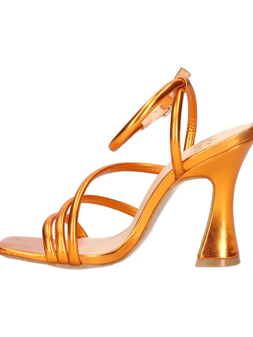 Sandalo tacco largo Alma Blue da donna arancione