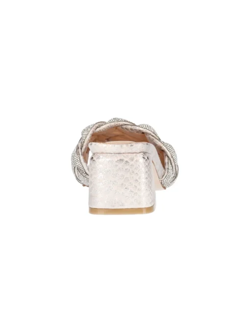 Sandalo tacco largo Alma Blue da donna argento