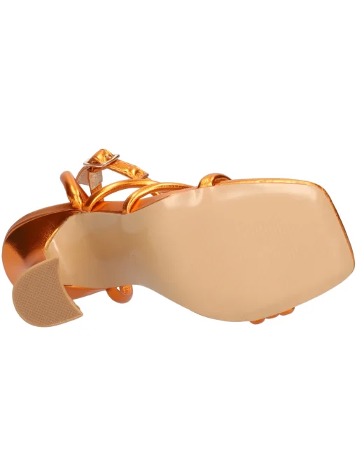 Sandalo tacco largo Alma Blue da donna arancione