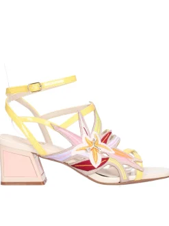 Sandalo tacco largo Exè da donna multicolor