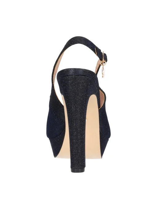 Sandalo tacco largo Goldu0026amp;Gold da donna nero glitter
