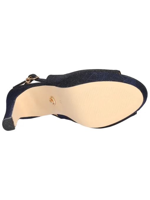 Sandalo tacco largo Goldu0026amp;Gold da donna nero glitter
