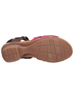 Sandalo tacco largo Jungla da donna fucsia scuro