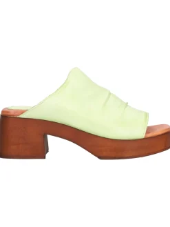 Sandalo tacco largo Lace-Up NYC da donna verde