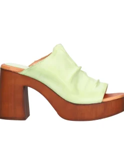 Sandalo tacco largo Lace-Up NYC da donna verde