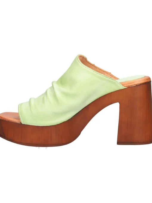 Sandalo tacco largo Lace-Up NYC da donna verde