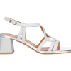 Sandalo tacco largo L'Amour da donna argento glitter