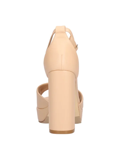 Sandalo tacco largo Laura Biagiotti da donna beige