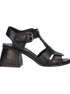 Sandalo tacco largo Liviana da donna nero