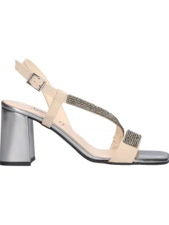 Sandalo tacco largo Liviana da donna beige