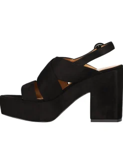 Sandalo tacco largo Liviana da donna nero