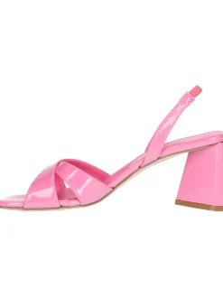 Sandalo tacco largo Liviana da donna fucsia