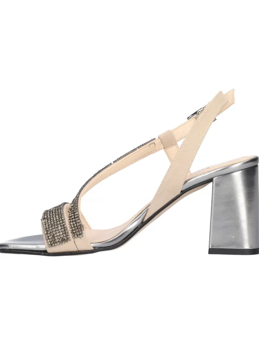Sandalo tacco largo Liviana da donna beige