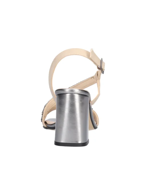 Sandalo tacco largo Liviana da donna beige