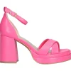 Sandalo tacco largo Marco Tozzi da donna fucsia