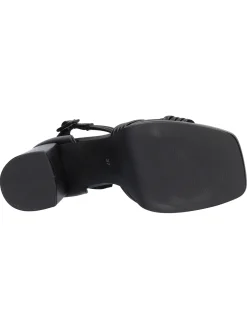 Sandalo tacco largo Marco Tozzi da donna nero