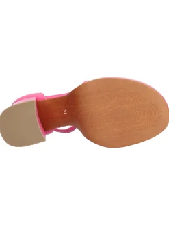 Sandalo tacco largo Marco Tozzi da donna fucsia