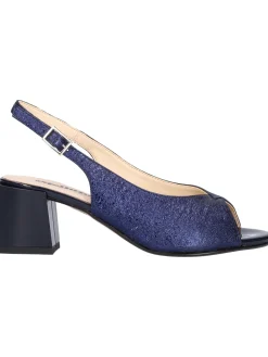 Sandalo tacco largo Melluso da donna blu